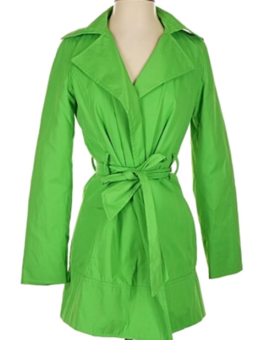Zara Basic Lime Green Trench Coat • XL